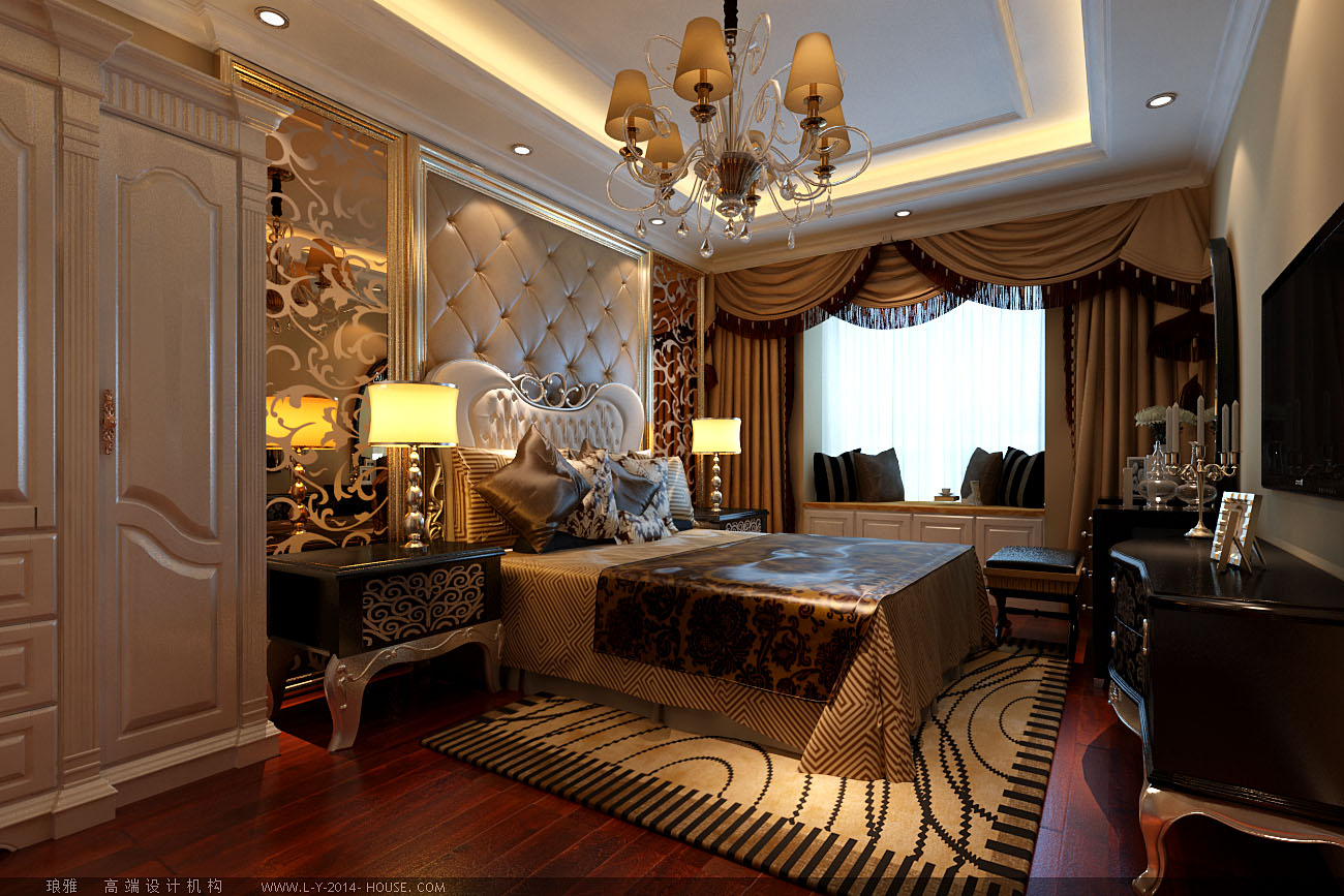 卧室图片来自xushuguang1983在新发地银地家园106平米欧式两居的分享