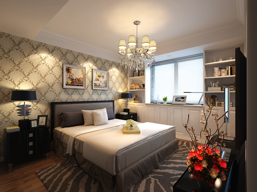 卧室图片来自上海知贤设计小徐在动感演绎富有韵律的家装艺术的分享