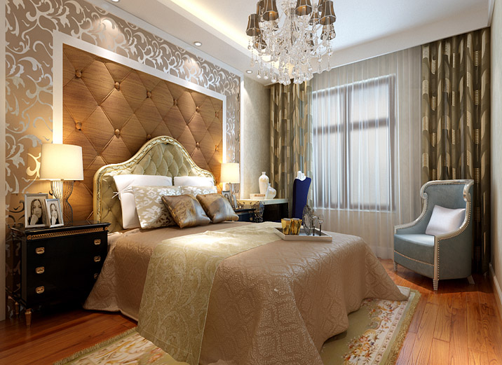 欧式 二居 白领 80后 小资 卧室图片来自实创装饰都琳在古典欧式低调奢华婚房的分享