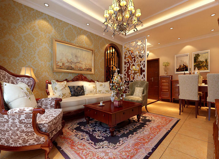 美式 三居 白领 收纳 80后 小资 客厅图片来自实创装饰都琳在12万装扮美式三居室的分享