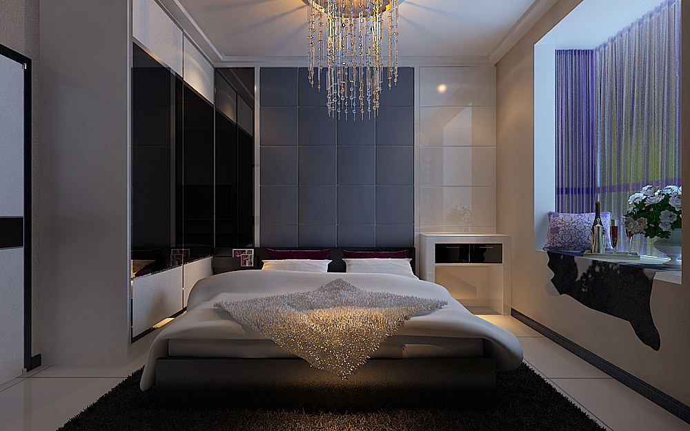 简约 三居 卧室图片来自实创装饰上海公司在小三居-现代简约的分享