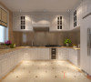 厨房整体白色调为主，表达干净、整洁。