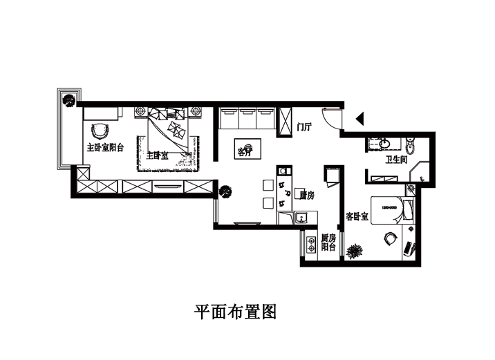 后极简 三居 白领 收纳 80后 小资 户型图图片来自实创装饰都琳在现代人最理想的生活方式的分享