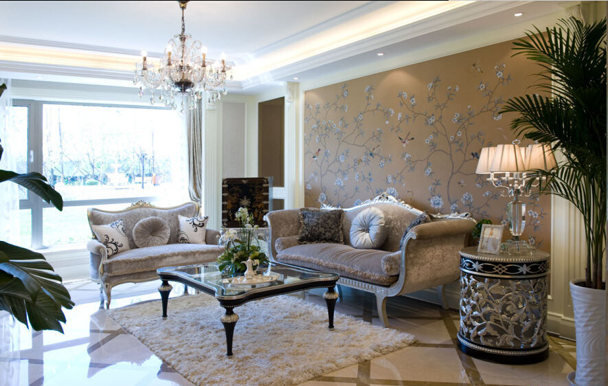 客厅图片来自佰辰生活装饰在永恒经典的美式新古典三居的分享