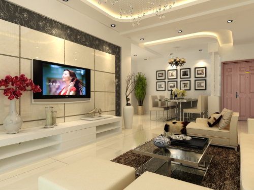 欧式 三居 收纳 80后 客厅图片来自天津宜家宜装饰在幸福家园三居室简欧的分享