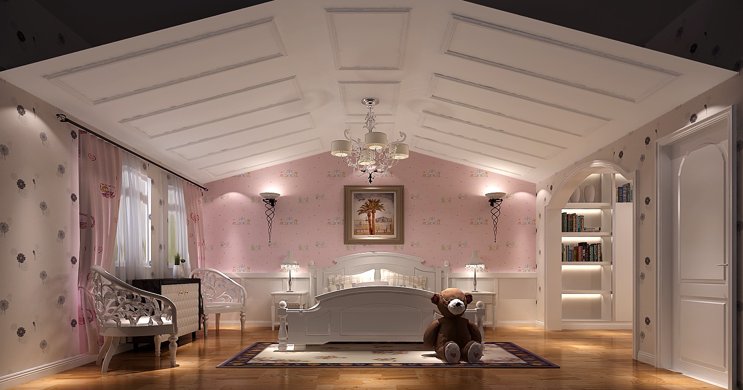 简约 托斯卡纳 浪漫 温馨 女儿房 粉红 小清新 卧室图片来自成都高度国际在蔚蓝香醍何女士 205 ㎡ 四室二厅的分享