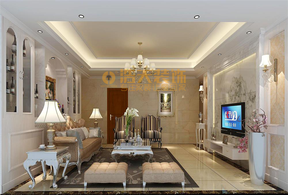 客厅图片来自深圳市浩天装饰在熙龙湾周小姐的分享