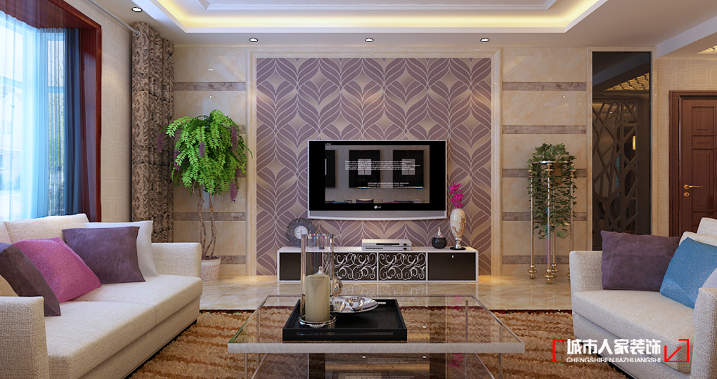 简约 二居 城市人家 白领 别墅 客厅图片来自太原城市人家装饰在尚东明珠—150平米现代简约设计的分享