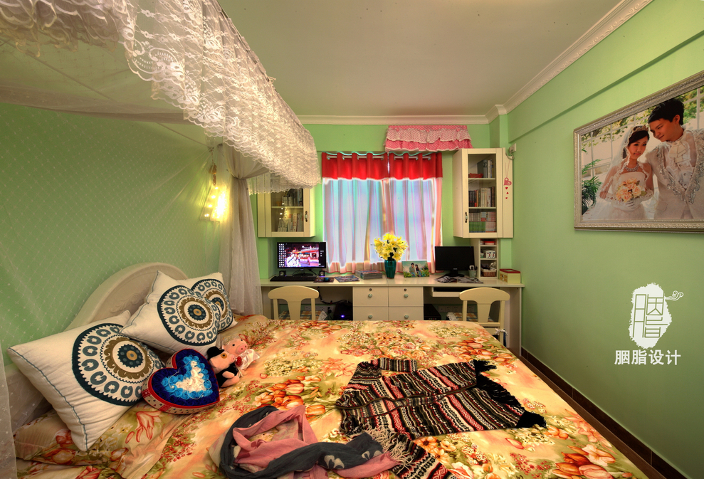 舒适 温馨 屌丝 定制家装 公主房 文艺青年 收纳 卧室图片来自周楠在幸福猪的地中海婚房的分享