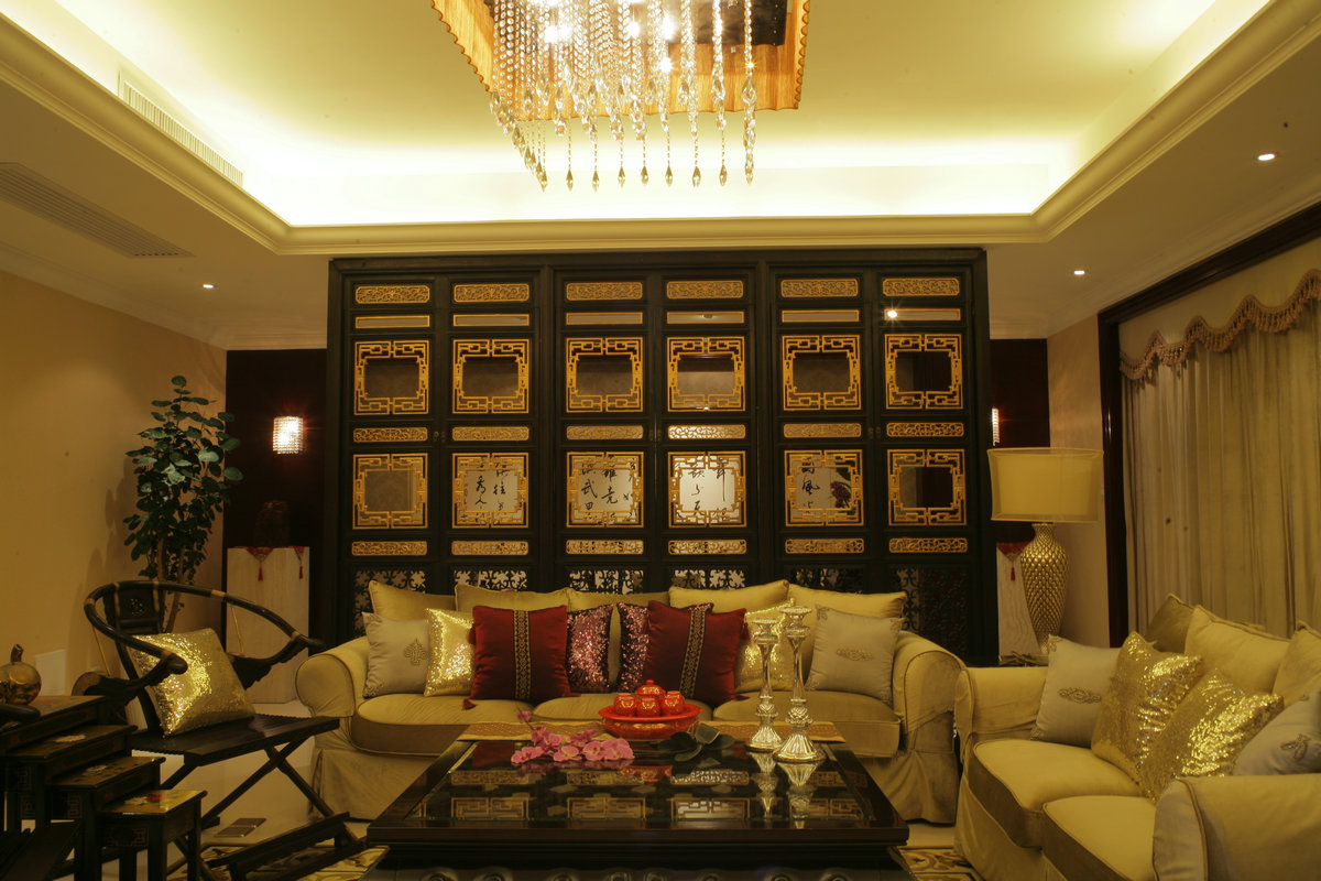 三居 中式 客厅图片来自实创装饰晶晶在保利天鹅语120平中式实景图的分享