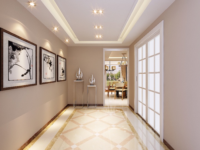 三居 新中式风格 五口之家 温馨阳光房 多储物设计 其他图片来自上海实创-装修设计效果图在168平中式时尚阳光公寓的分享
