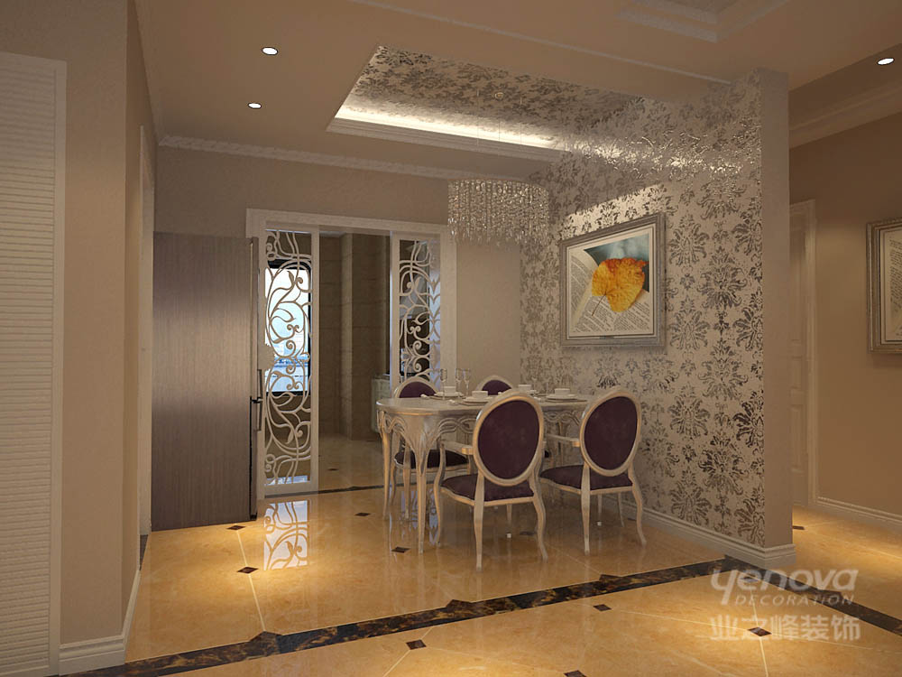 三居 简欧 餐厅图片来自天津业之峰装饰在泰达城河与海142平简欧三居室的分享