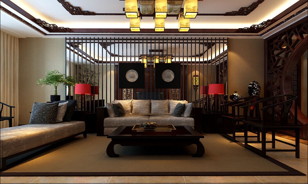 中式风格 保利茉莉 实创装饰 整体家装 客厅图片来自北京实创装饰在保利茉莉公馆中式风情的分享