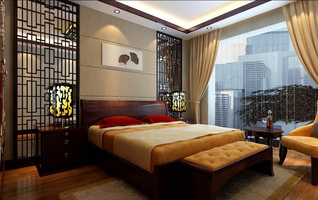 中式风格 保利茉莉 实创装饰 整体家装 卧室图片来自北京实创装饰在保利茉莉公馆中式风情的分享