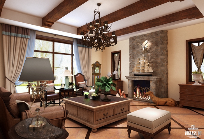 别墅 白领 客厅图片来自尚层别墅设计在君山高尔夫式风格别墅装修案例的分享