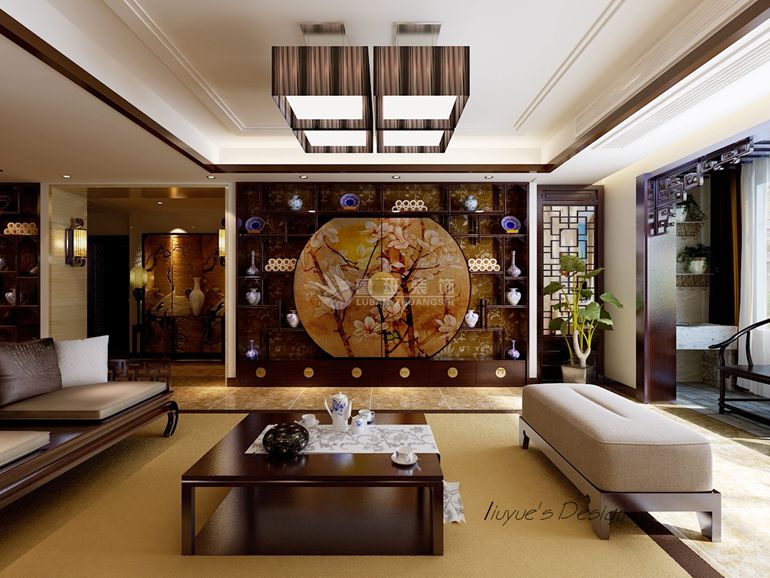 新中式 效果图 鲁班装饰 融侨城 设计方案 客厅图片来自陕西鲁班装饰