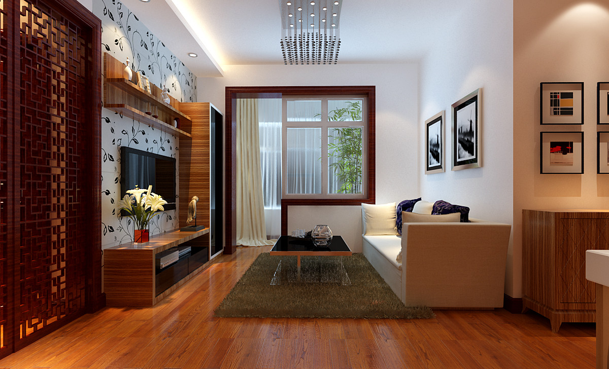 简约 二居 客厅图片来自实创装饰上海公司在70平小两居现代简约风格的分享