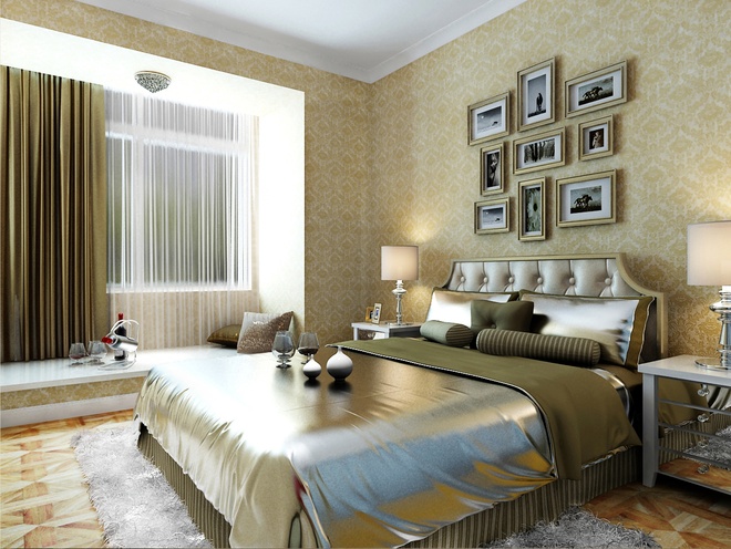 三居 新古典 小资 80后 卧室图片来自上海实创-装修设计效果图在133平新古典时尚雅居的分享