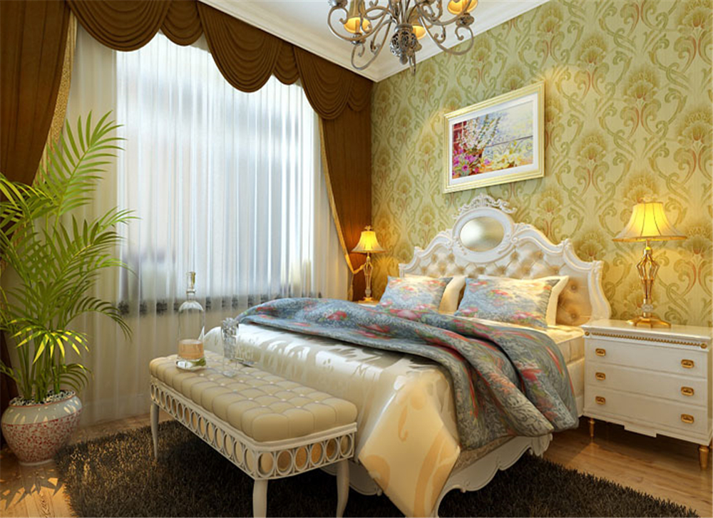 欧式 三居 白领 收纳 小资 卧室图片来自实创装饰完美家装在望京西园三区120平简约风格赏析的分享