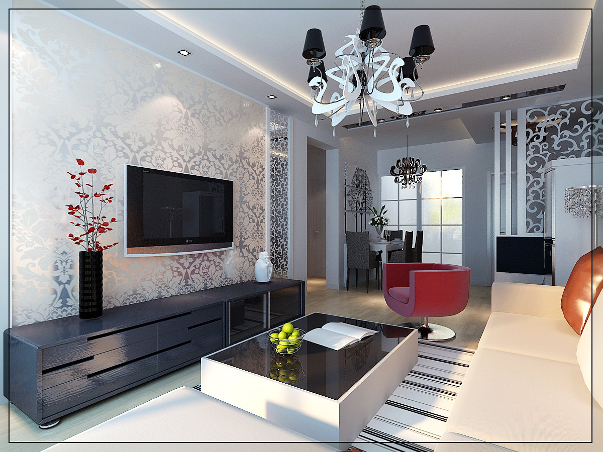 二居 简约 和谐家园 客厅图片来自百家设计小刘在和谐家园80平现代简约风格的分享