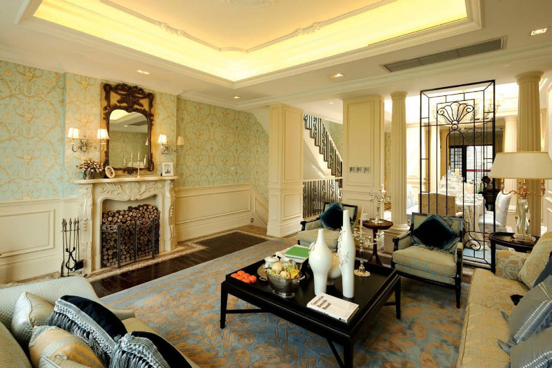 别墅 客厅图片来自实创装饰晶晶在200平别墅美式风格设计装修的分享