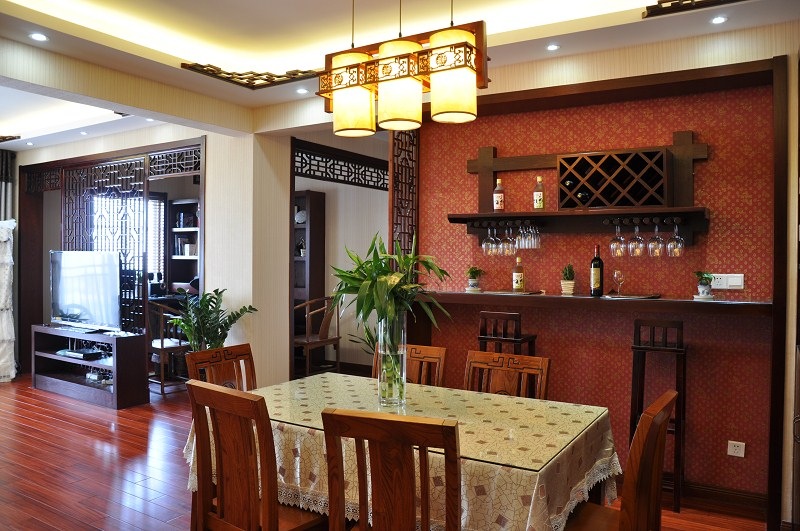 中式风格 高端品质 三居 装修设计 餐厅图片来自慕尚族在航天首府中式体验馆的分享