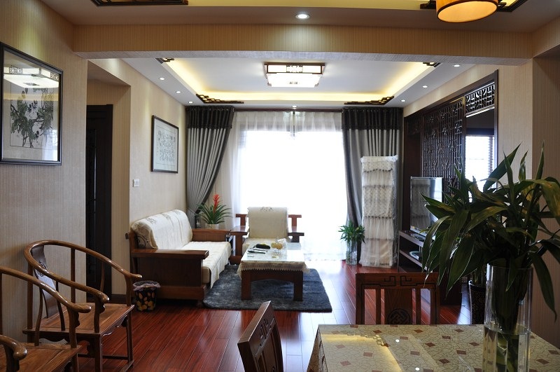 中式风格 高端品质 三居 装修设计 客厅图片来自慕尚族在航天首府中式体验馆的分享