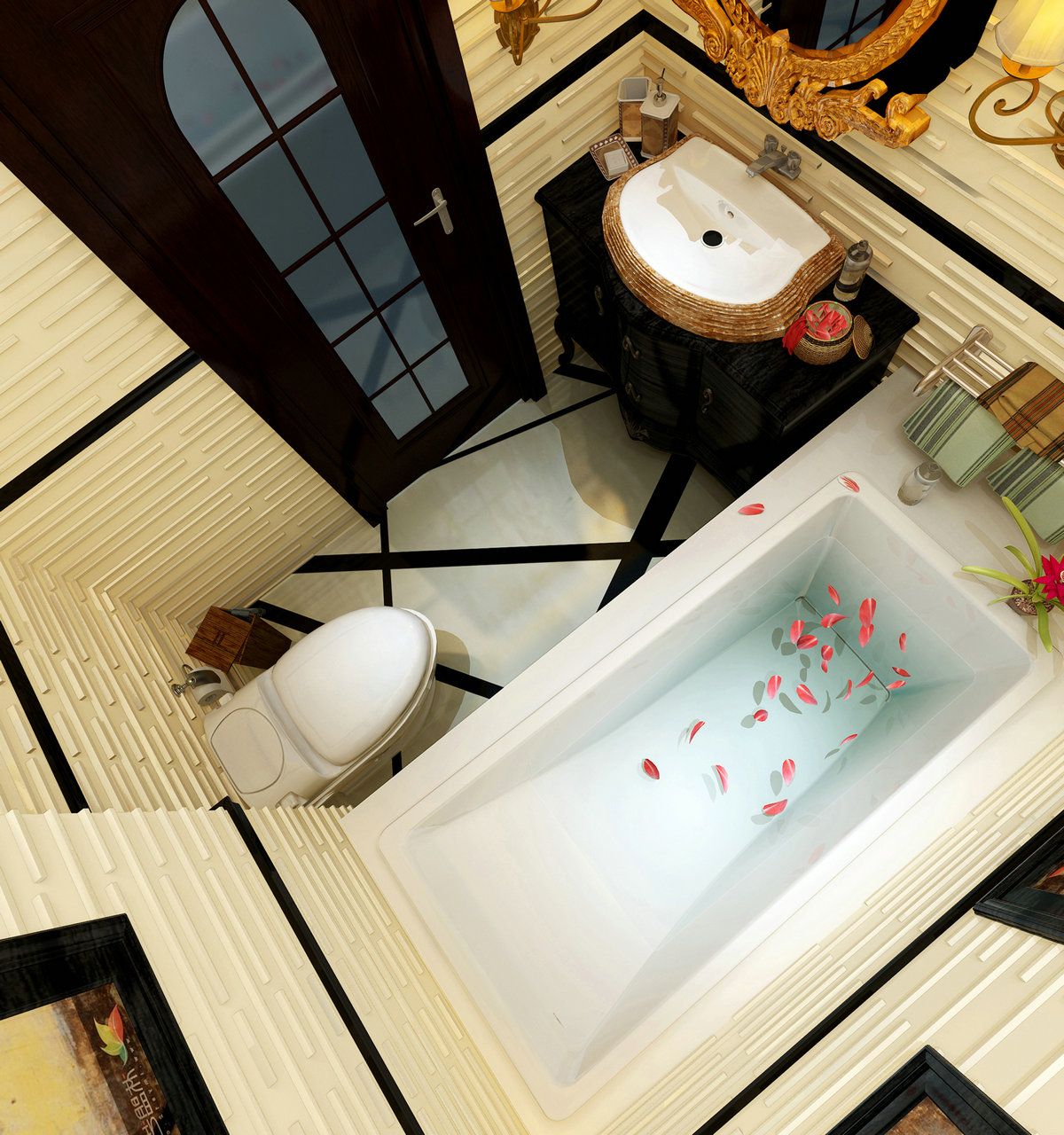 三居 卫生间图片来自实创装饰晶晶在森兰名佳159平简欧风格设计的分享