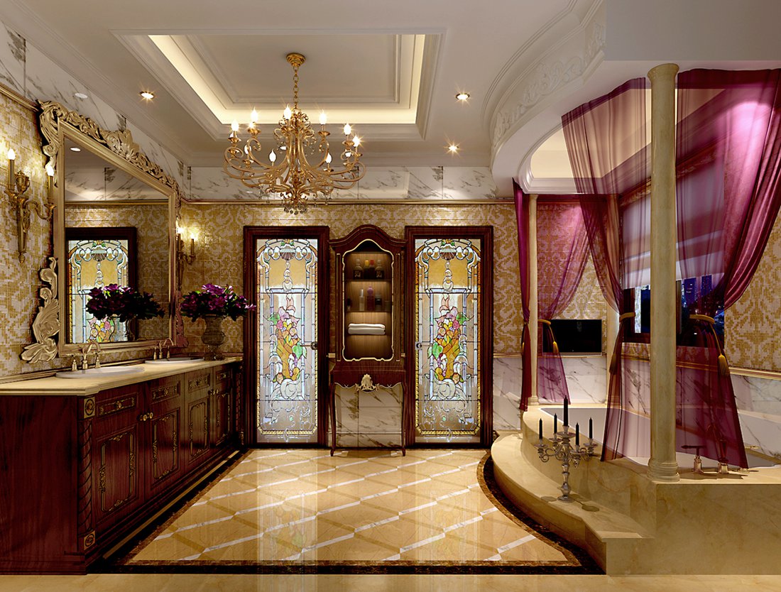 欧式 别墅 尚层装饰 保利垄上 卫生间 卫生间图片来自北京别墅装修案例在保利垄上448平欧式风格奢华展示的分享