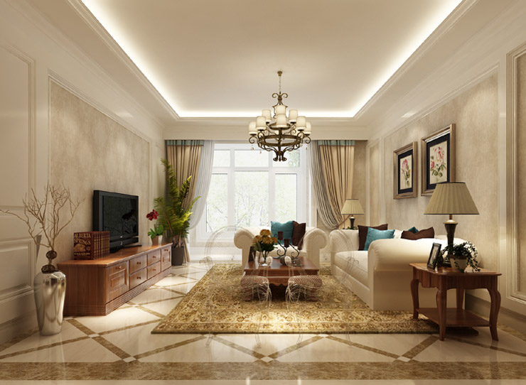 欧式 白领 客厅图片来自博洛尼整体家装Q在150平北京新天地幸福简欧天地的分享