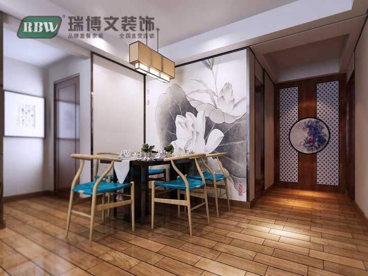 新中式 三居 白领 80后 小资 餐厅图片来自冰花-11在【紫晶悦城】126.44平装修效果图的分享