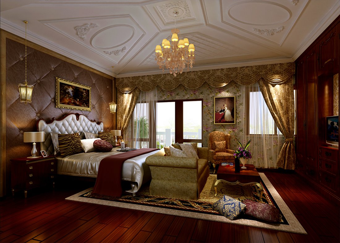 欧式 别墅 尚层装饰 保利垄上 卧室 卧室图片来自北京别墅装修案例在保利垄上448平欧式风格奢华展示的分享