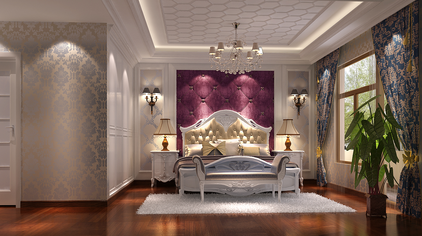 简约 欧式 别墅 白领 80后 白富美 时尚 高度国际 鲁能7号院 卧室图片来自北京高度国际装饰设计在简欧鲁能花园洋房的分享