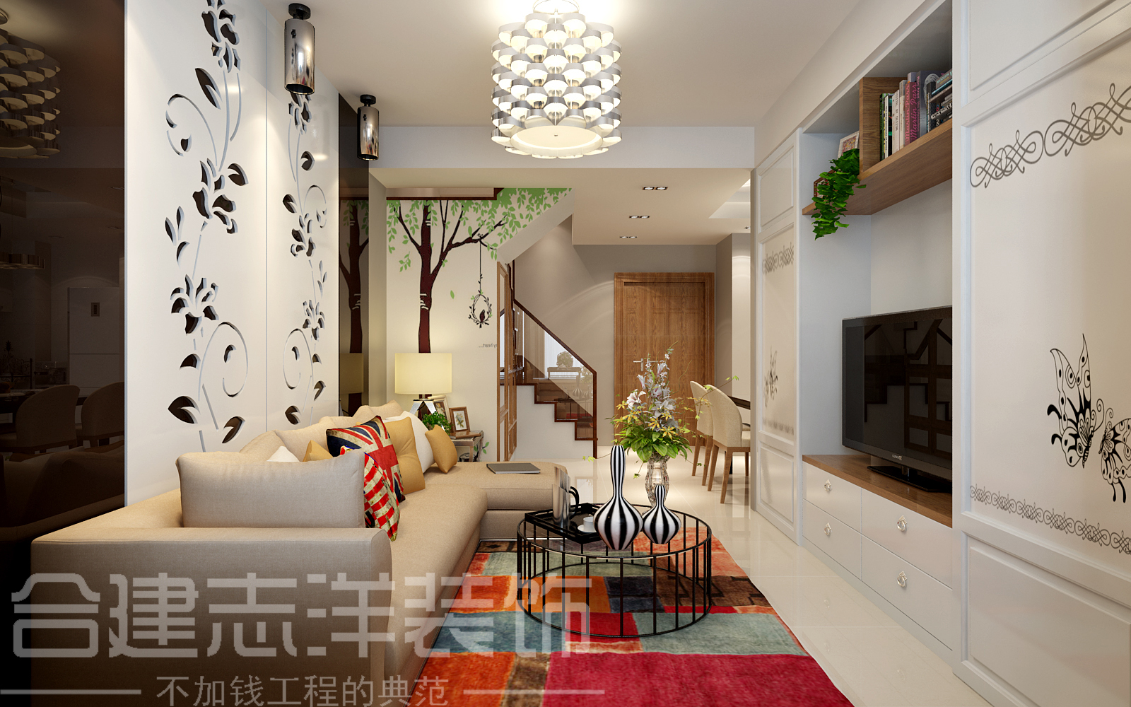 简约 白领 小资 复式 客厅图片来自北京合建装饰在复式小公寓的品质生活的分享