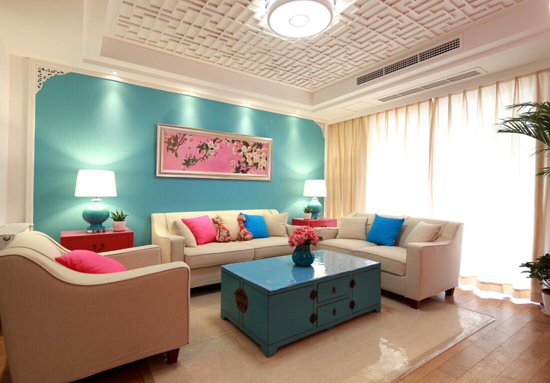 别墅 白领 80后 小资 三居 二居 混搭 客厅图片来自东三吉在大胆的新中式武汉著名设计师陈洁的分享