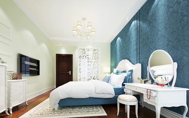 简约 三居 白领 收纳 80后 小资 卧室图片来自实创装饰百灵在现代四居绿谷雅园装修160平米的分享