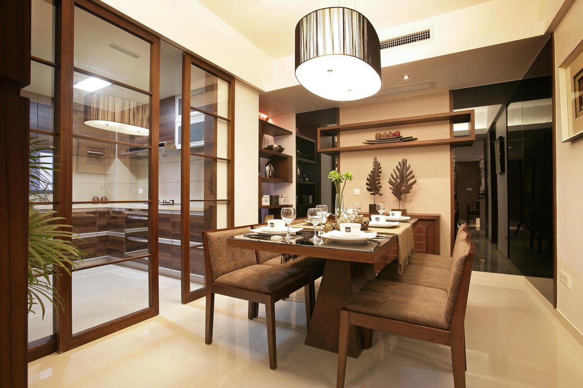 中式风格 三居 商务 装修设计 餐厅图片来自慕尚族在航天首府  159平  中式风格的分享
