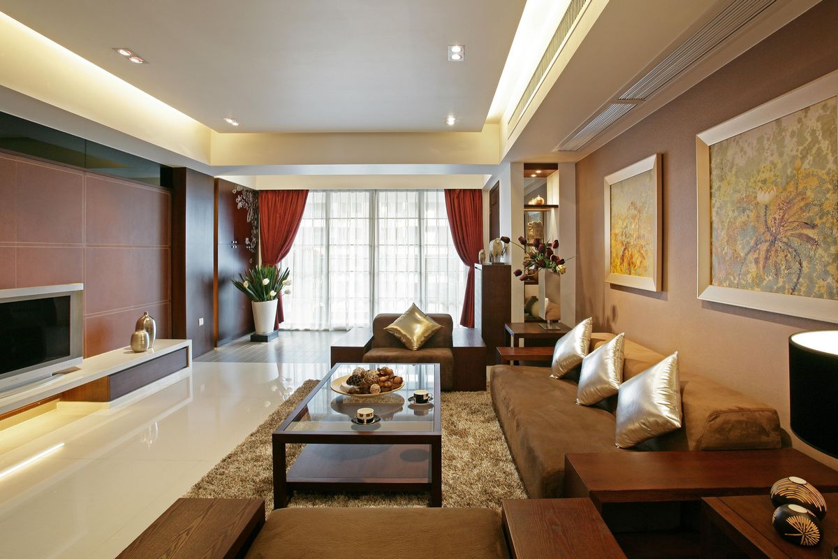 中式风格 三居 商务 装修设计 客厅图片来自慕尚族在航天首府  159平  中式风格的分享