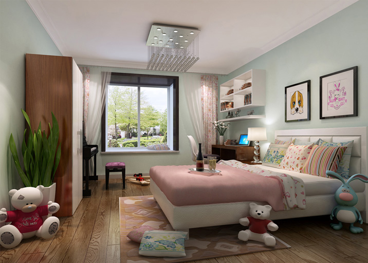 儿童房图片来自实创装饰总部在燕尚园140平米简洁现代三居住宅的分享