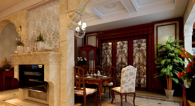 客厅图片来自惠鼎装饰在欧式 300平米的分享