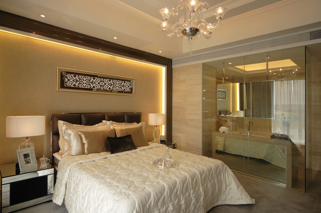 混搭 三居 案例赏析 设计 装修 卧室图片来自慕尚族在185平 融科天城 混搭奢华风的分享