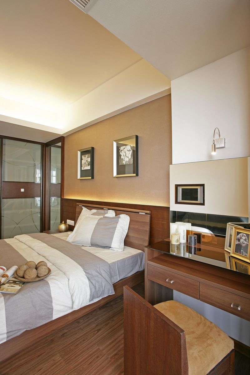 中式风格 三居 商务 装修设计 卧室图片来自慕尚族在航天首府  159平  中式风格的分享