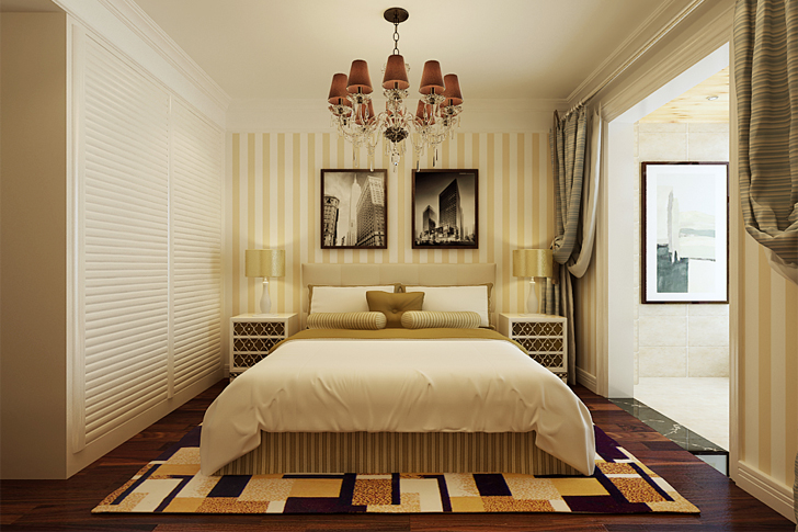 简约 三居 80后 小资 卧室图片来自石家庄业之峰装饰在橙悦城130平米现代简约风格的分享