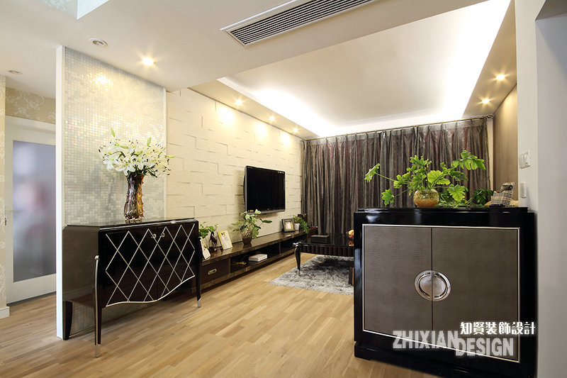 客厅图片来自上海知贤设计小徐在现代手法演绎古典风格的分享
