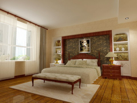 三居 美式 卧室图片来自石家庄瑞博文张琳在安联青年城--美式138的分享