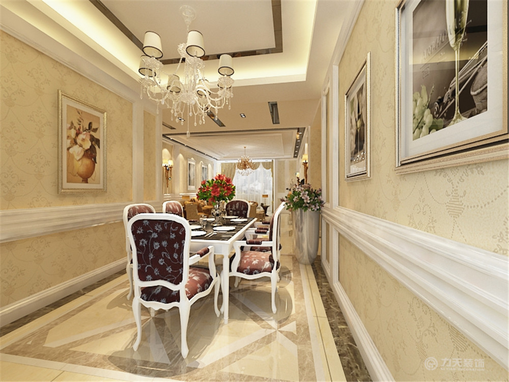 欧式 三居 白领 收纳 80后 小资 餐厅图片来自阳光放扉er在金隅悦城-145平米-欧式风格的分享