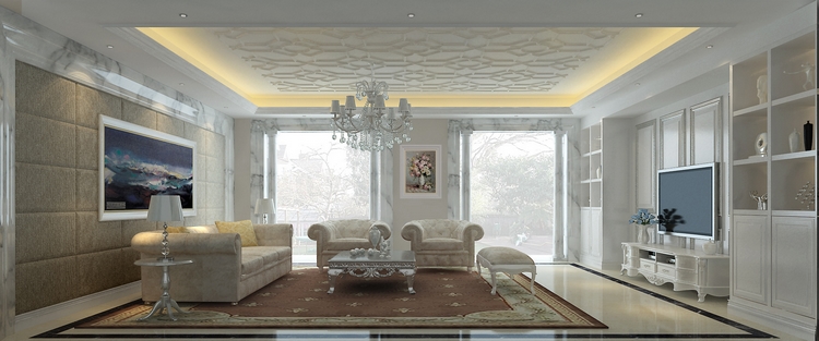 欧式 别墅 新古典 客厅图片来自天津尚层装饰张倩在林溪地欧式新古典别墅的分享