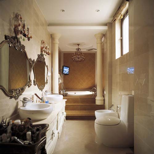 卫生间图片来自尚层别墅设计在北京四合院中式到欧式的华丽转身的分享