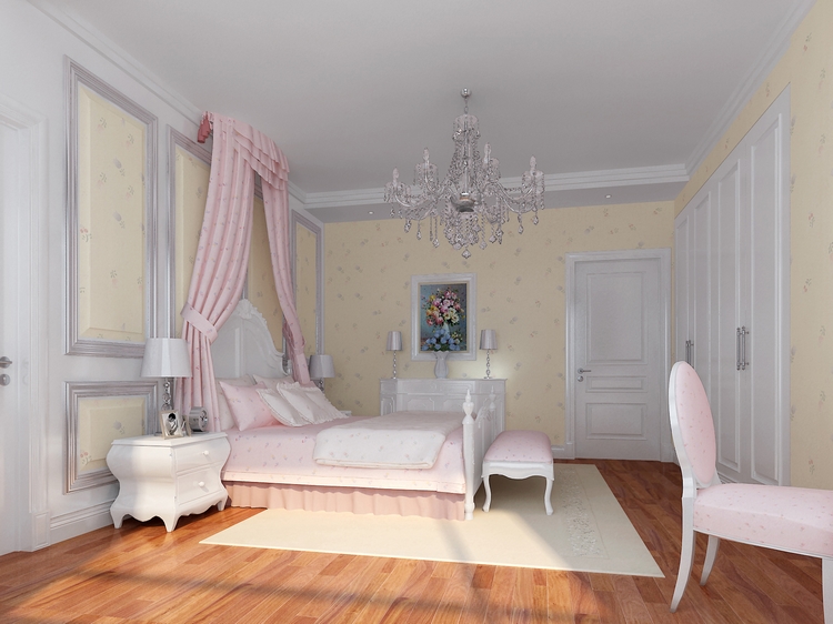 欧式 别墅 新古典 卧室图片来自天津尚层装饰张倩在林溪地欧式新古典别墅的分享
