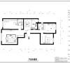 龙湖时代天街138平米三居室户型平面布置图